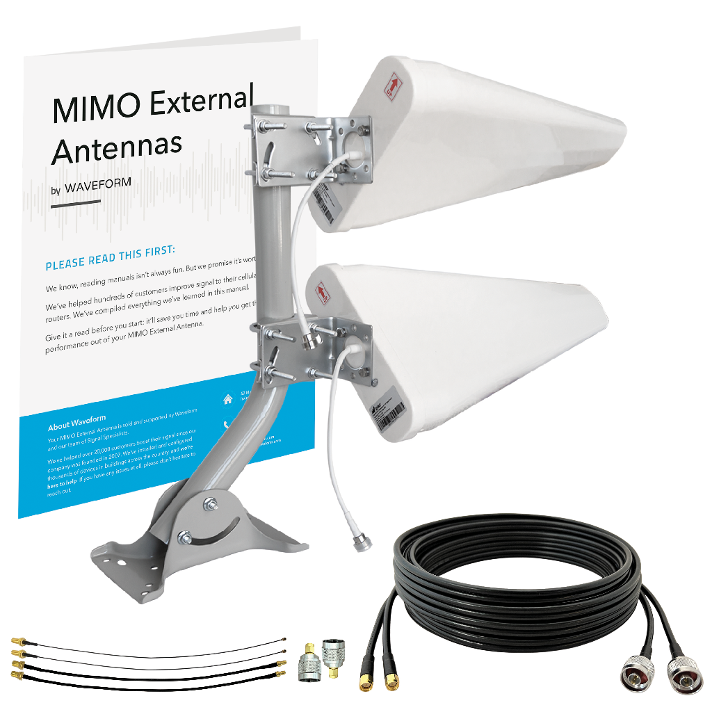 MIMO 2x2 Log Periodic External Antenna Kit for 4G LTE/5G Hotspots & Ro -  Waveform
